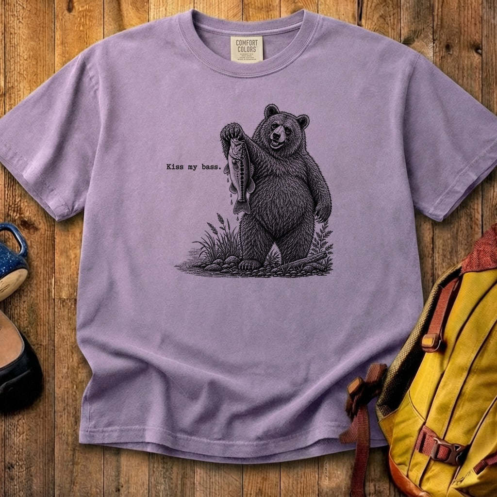 Bear Kiss My Bass Cotton T-Shirt