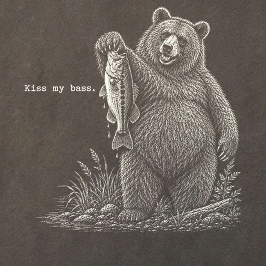 Bear Kiss My Bass Cotton T-Shirt