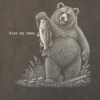 Bear Kiss My Bass Cotton T-Shirt