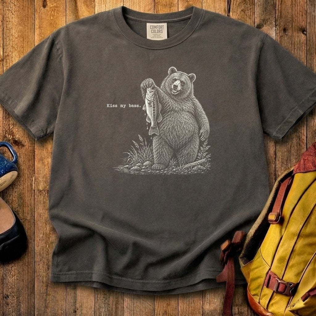 Bear Kiss My Bass Cotton T-Shirt