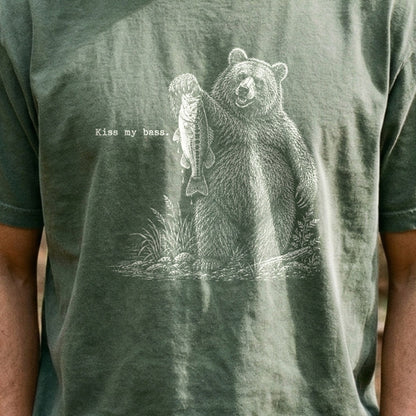 Bear Kiss My Bass Cotton T-Shirt