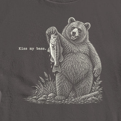 Bear Kiss My Bass Crewneck Sweatshirt