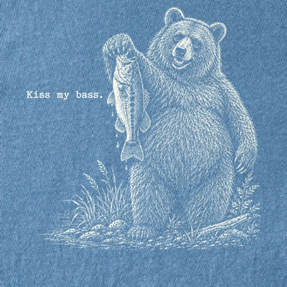 Bear Kiss My Bass Kids Cotton T-Shirt
