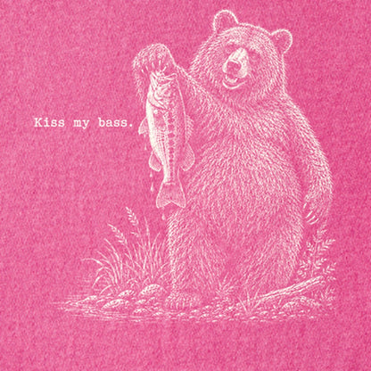 Bear Kiss My Bass Kids Cotton T-Shirt