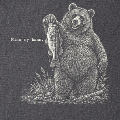Bear Kiss My Bass Kids Cotton T-Shirt