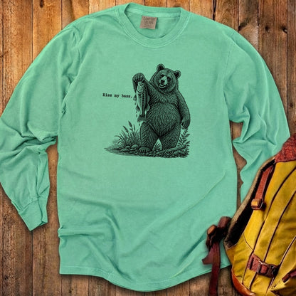Bear Kiss My Bass Premium Long Sleeve