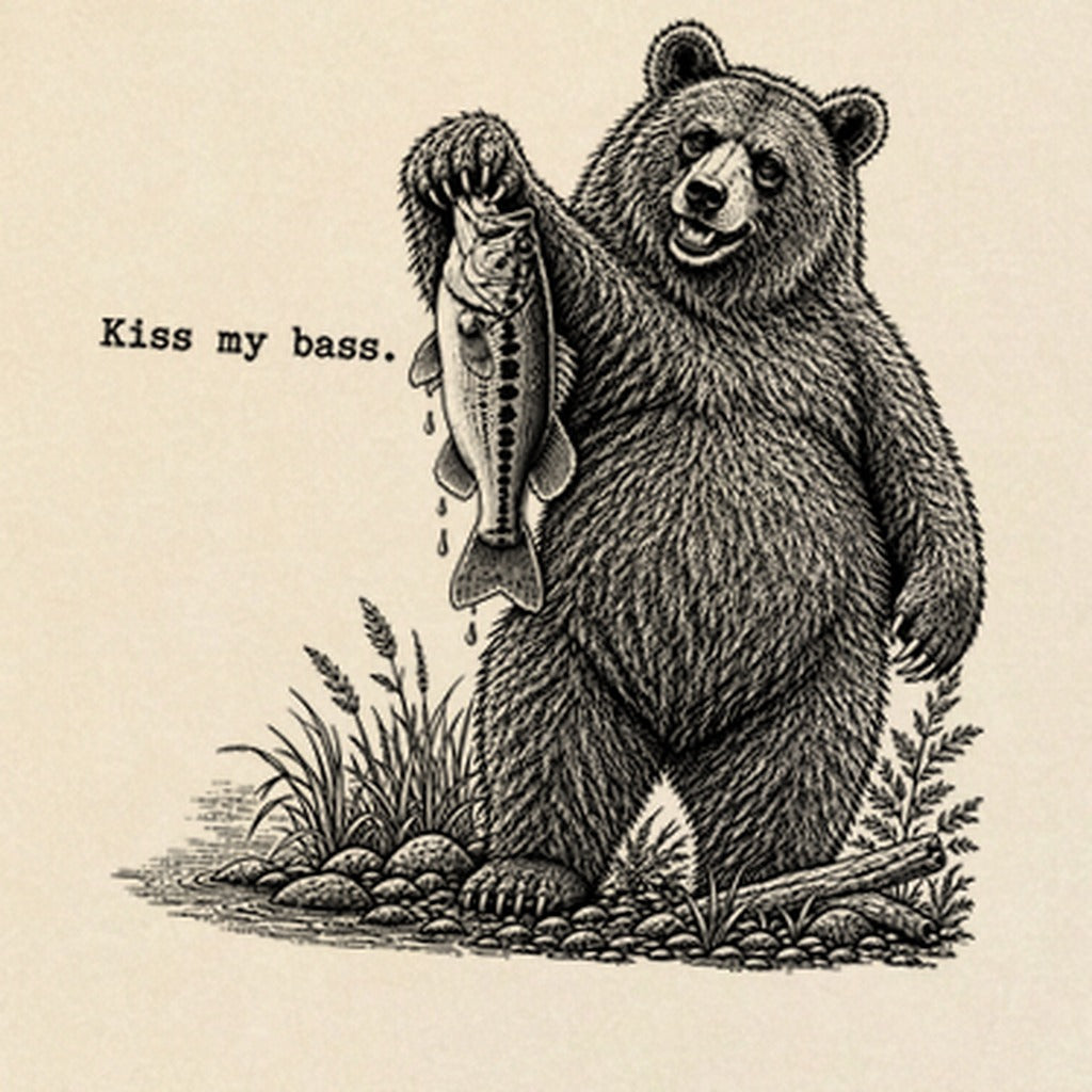 Bear Kiss My Bass Premium Long Sleeve