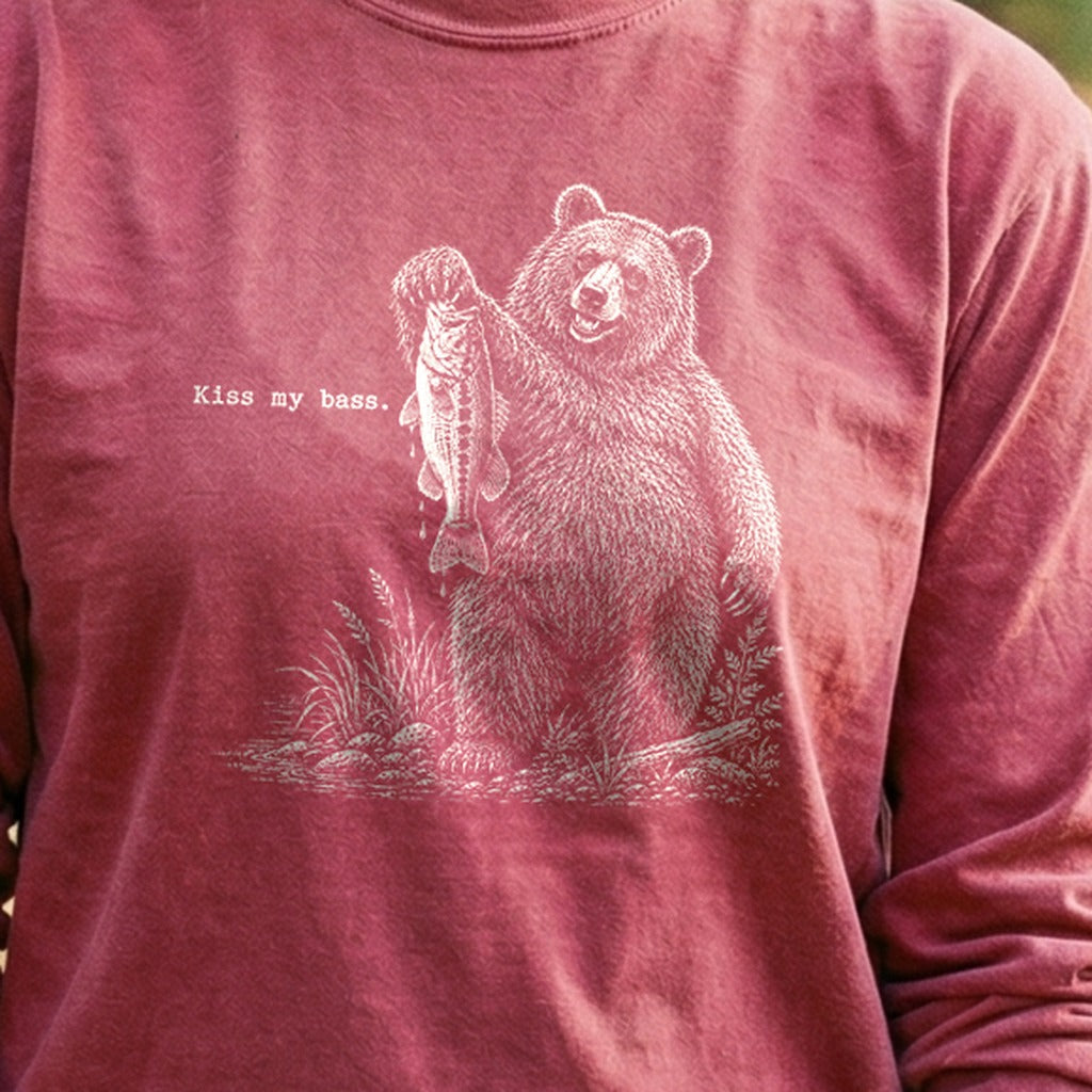 Bear Kiss My Bass Premium Long Sleeve