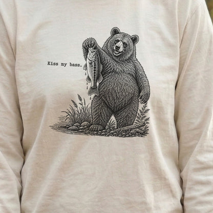 Bear Kiss My Bass Premium Long Sleeve