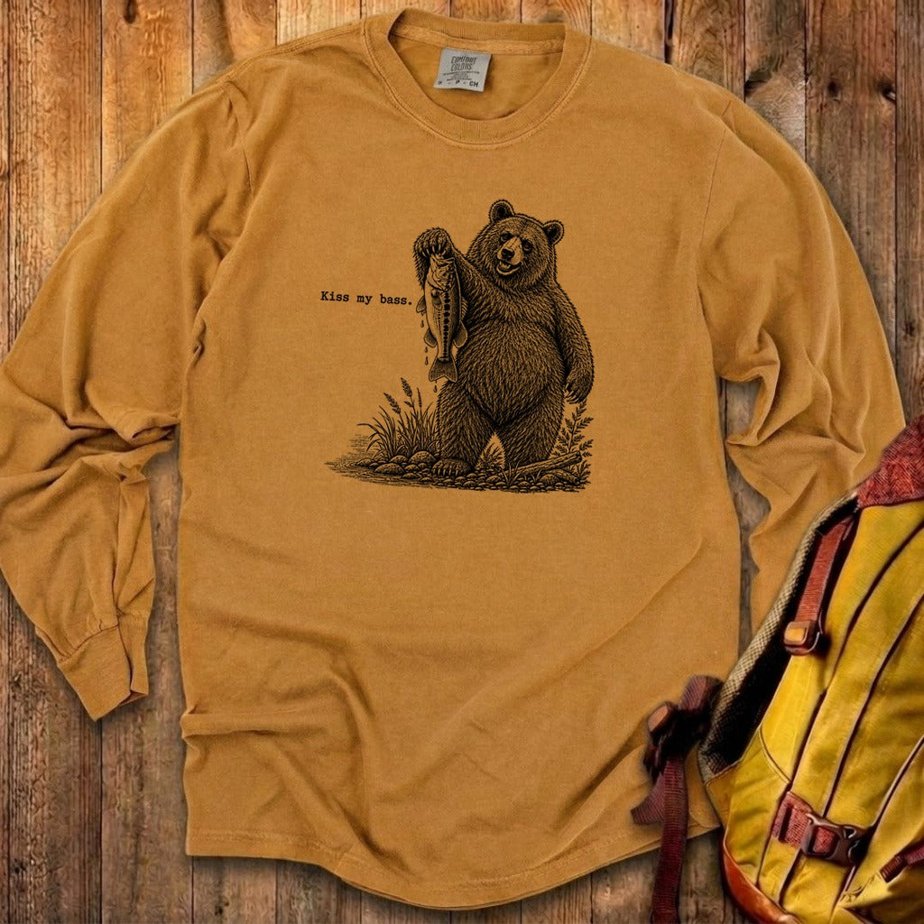 Bear Kiss My Bass Premium Long Sleeve