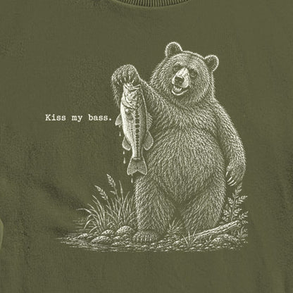Bear Kiss My Bass Crewneck Sweatshirt