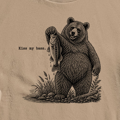 Bear Kiss My Bass Crewneck Sweatshirt