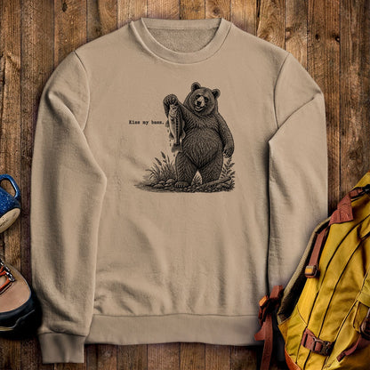 Bear Kiss My Bass Crewneck Sweatshirt