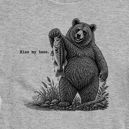 Bear Kiss My Bass Crewneck Sweatshirt