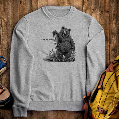 Bear Kiss My Bass Crewneck Sweatshirt