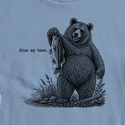 Bear Kiss My Bass Crewneck Sweatshirt