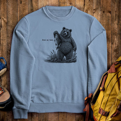 Bear Kiss My Bass Crewneck Sweatshirt