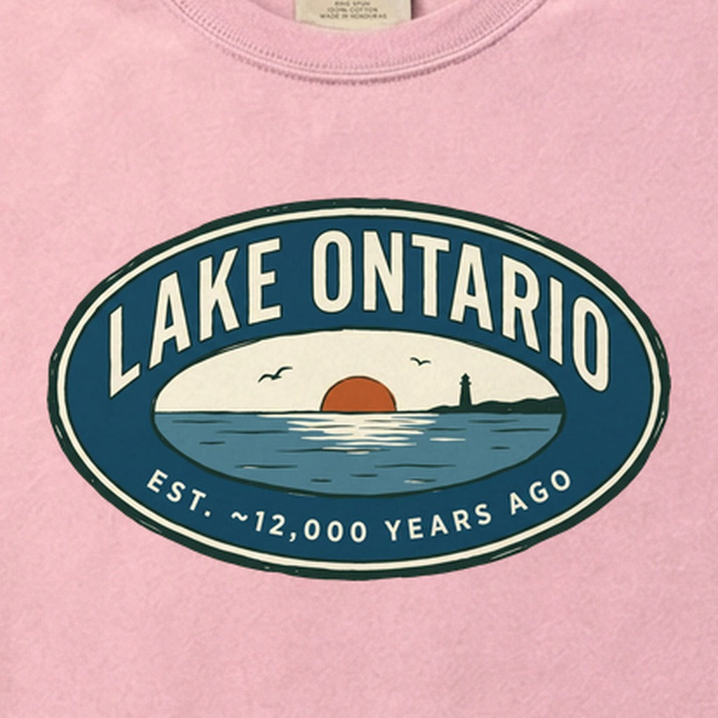 Lake Ontario Badge Cotton T-Shirt