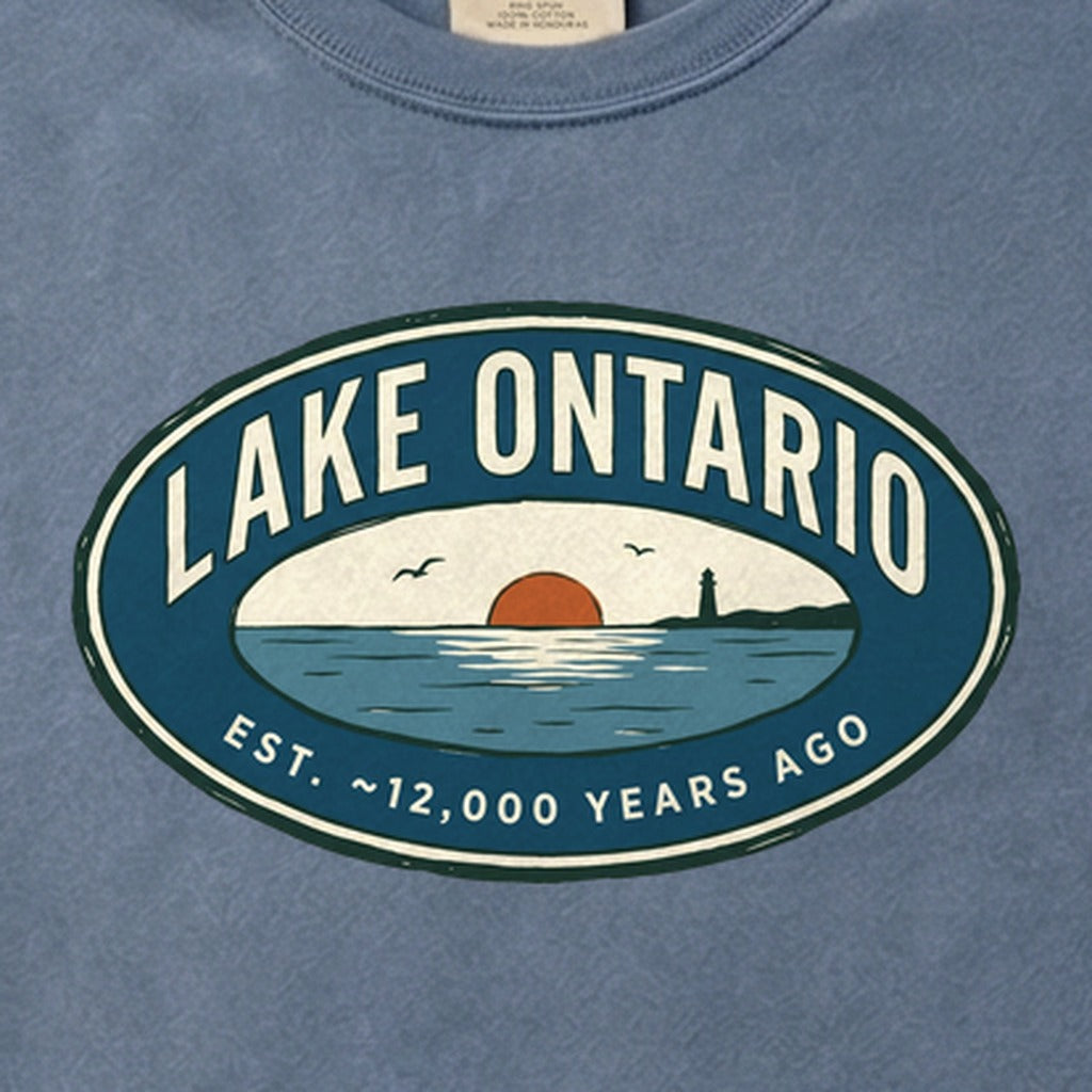 Lake Ontario Badge Cotton T-Shirt