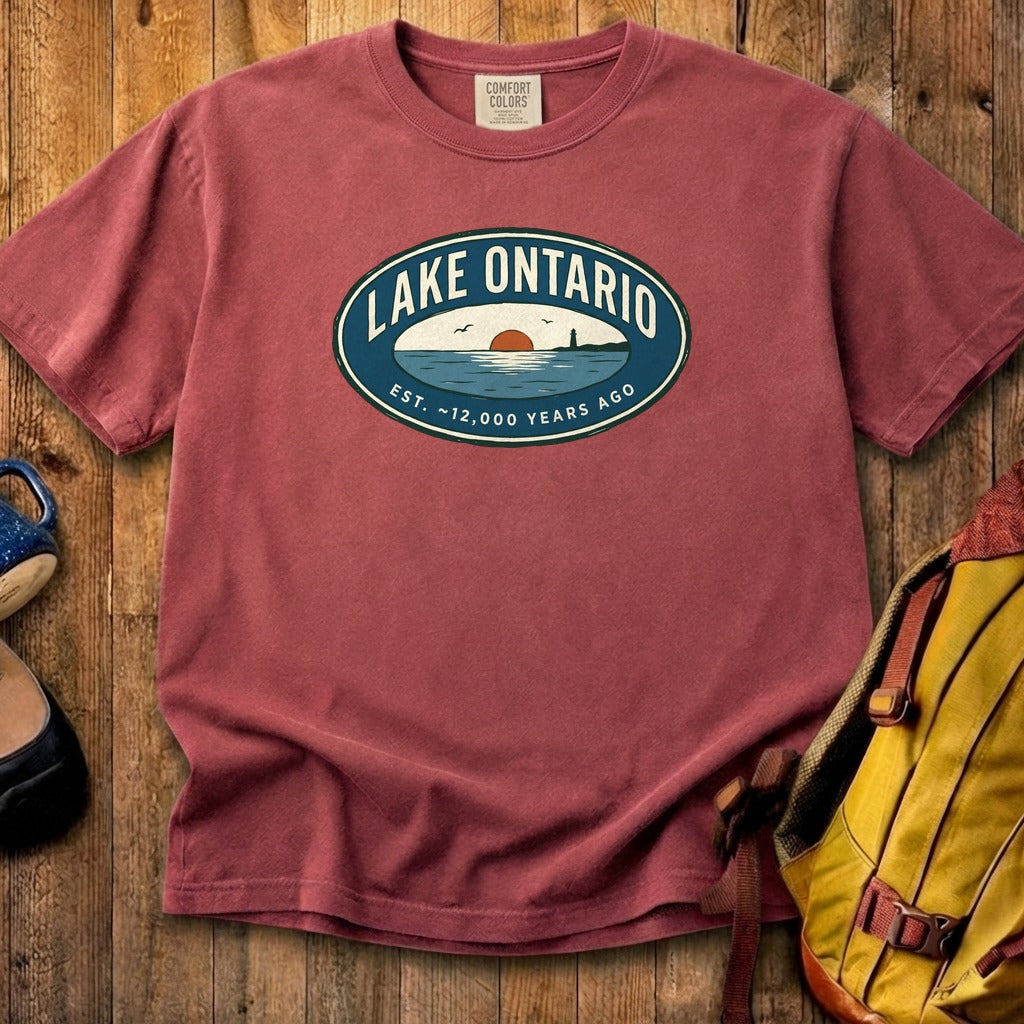 Lake Ontario Badge Cotton T-Shirt