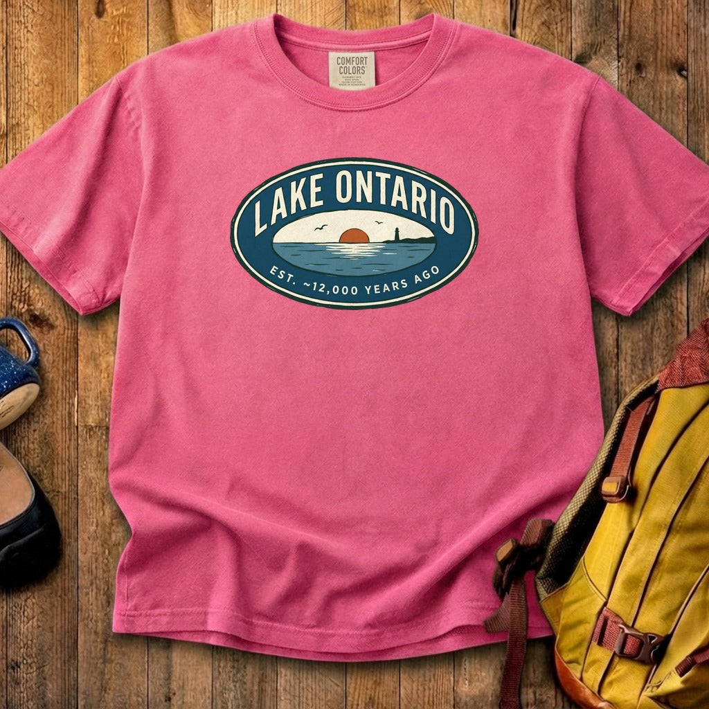Lake Ontario Badge Cotton T-Shirt