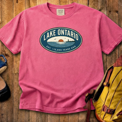 Lake Ontario Badge Cotton T-Shirt