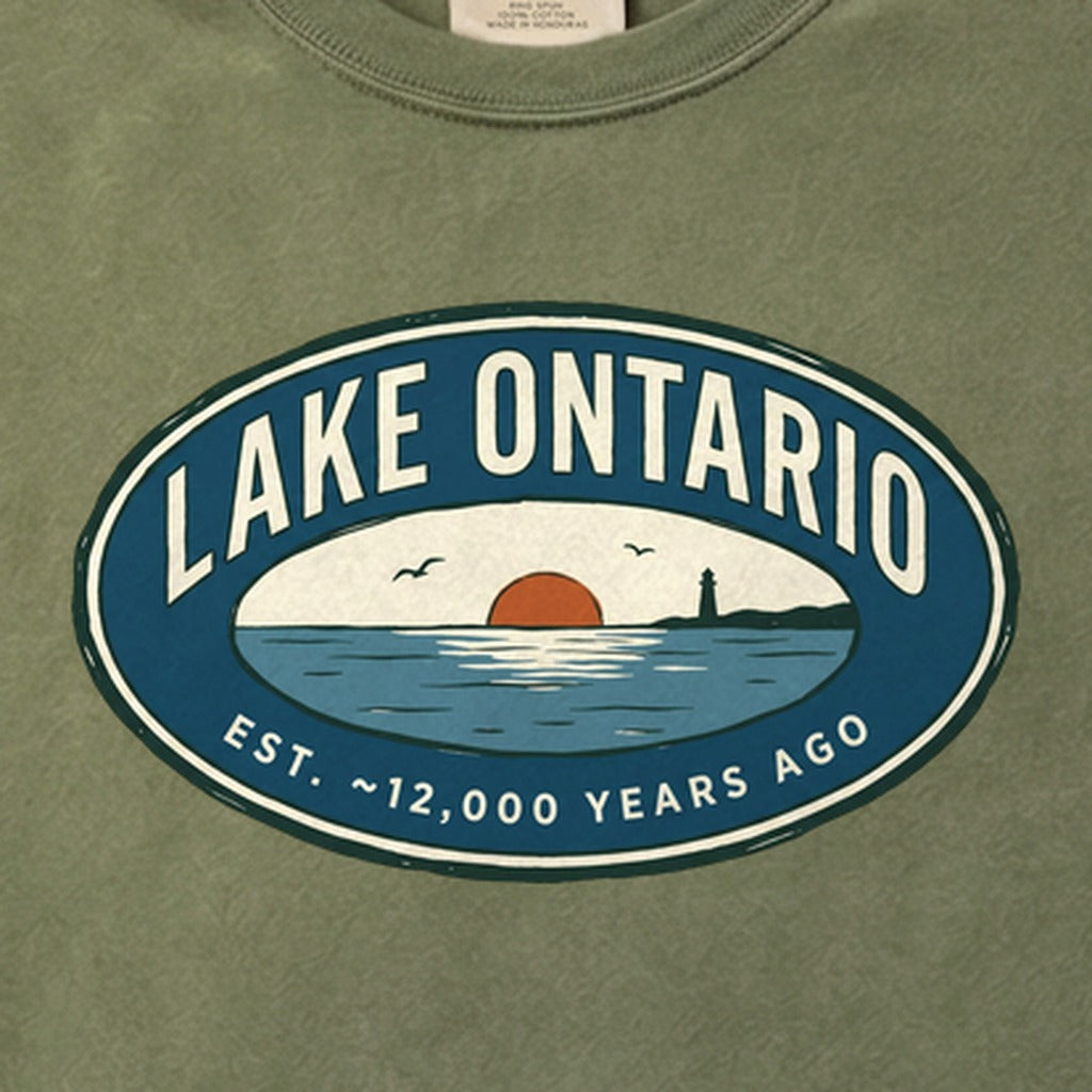 Lake Ontario Badge Cotton T-Shirt