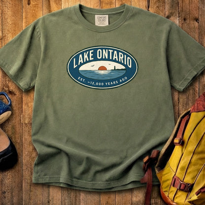 Lake Ontario Badge Cotton T-Shirt