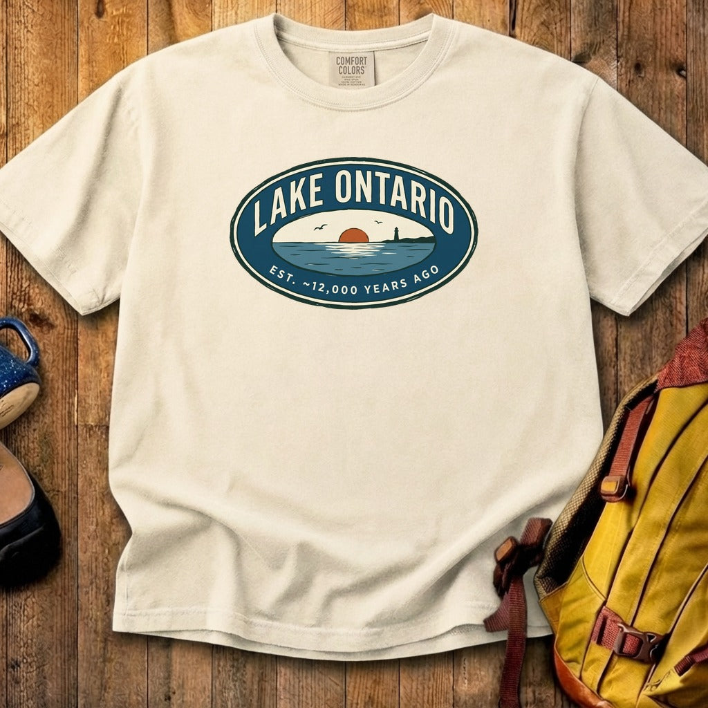 Lake Ontario Badge Cotton T-Shirt