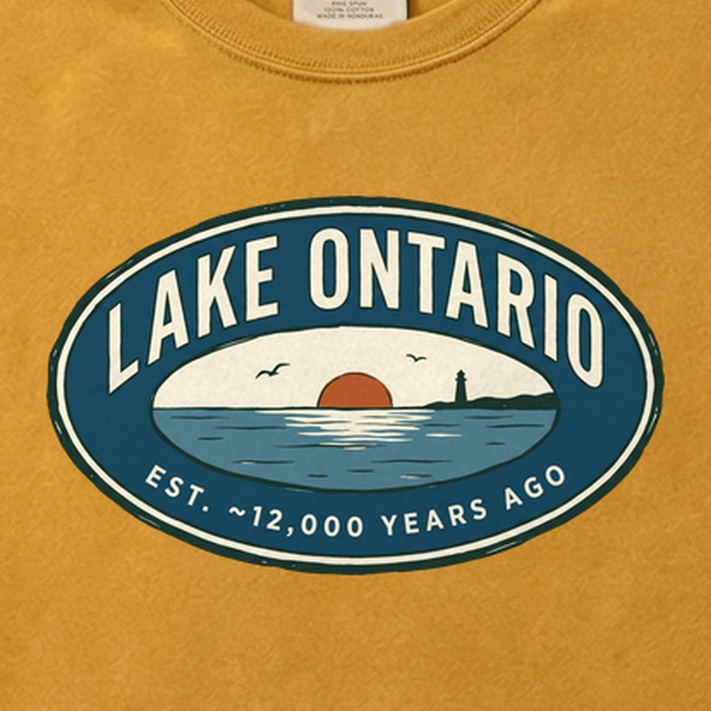 Lake Ontario Badge Cotton T-Shirt