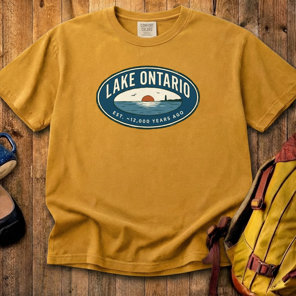 Lake Ontario Badge Cotton T-Shirt