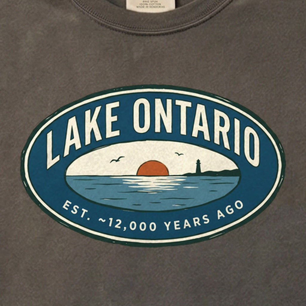 Lake Ontario Badge Cotton T-Shirt