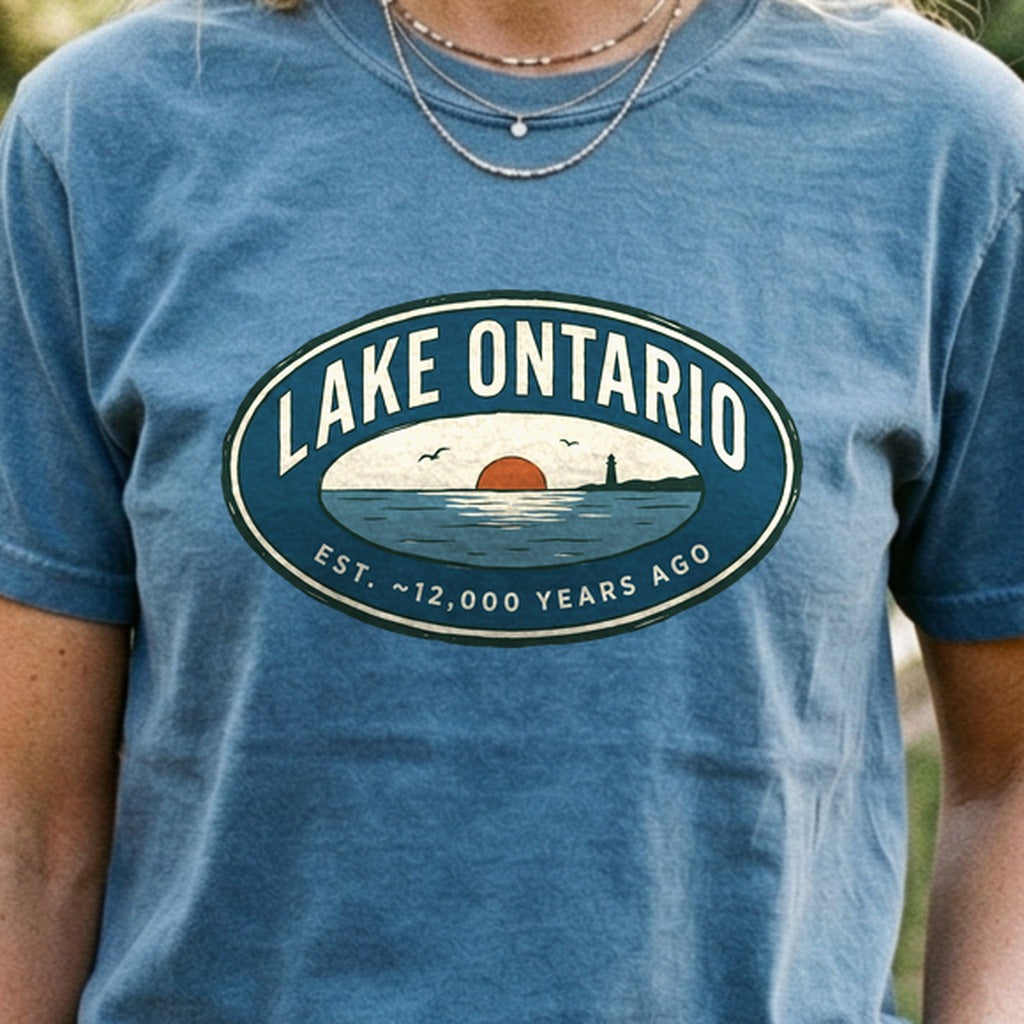 Lake Ontario Badge Cotton T-Shirt
