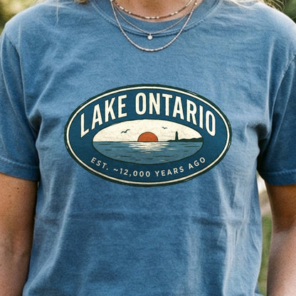 Lake Ontario Badge Cotton T-Shirt