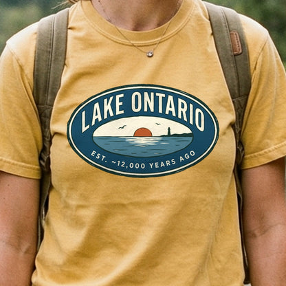 Lake Ontario Badge Cotton T-Shirt
