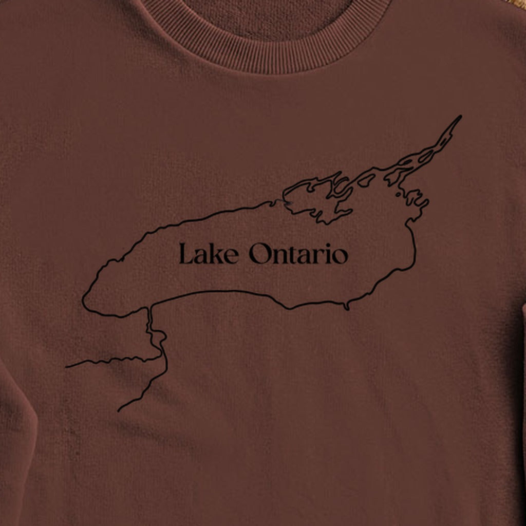 Lake Ontario Line Drawing Crewneck Sweatshirt