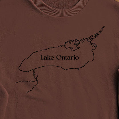 Lake Ontario Line Drawing Crewneck Sweatshirt