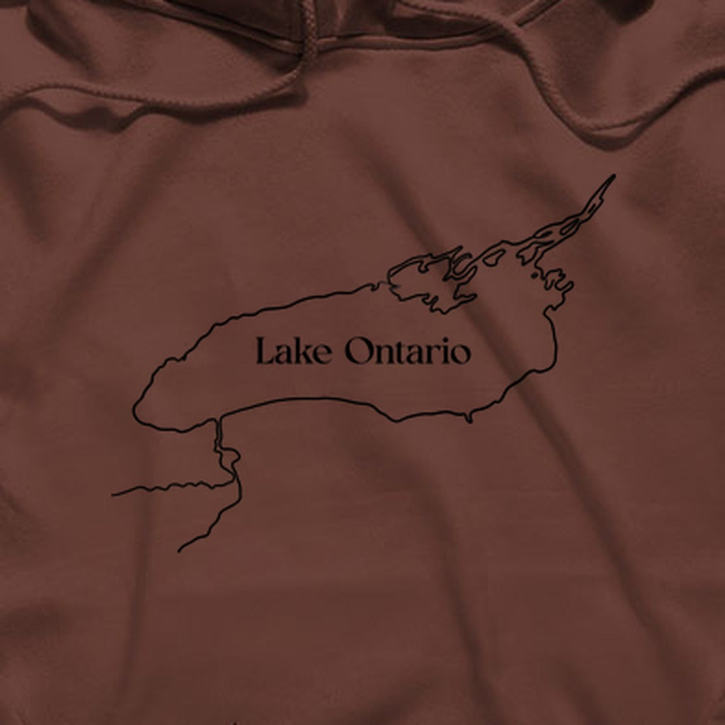 Lake Ontario Line Drawing Hoodie