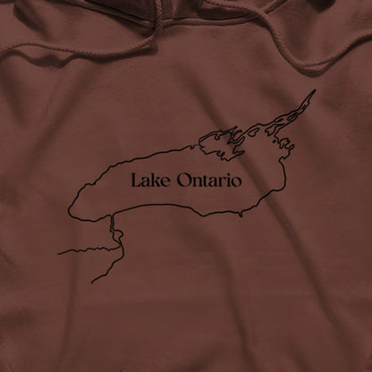 Lake Ontario Line Drawing Hoodie