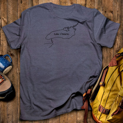 Lake Ontario Line Drawing T-Shirt