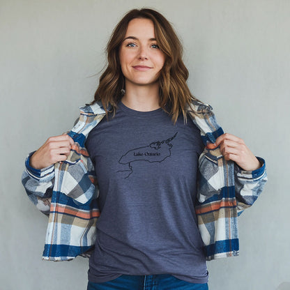 Lake Ontario Line Drawing T-Shirt