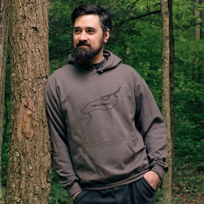 Lake Ontario Line Drawing Hoodie