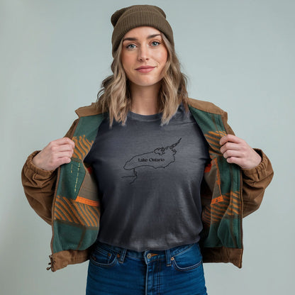 Lake Ontario Line Drawing T-Shirt