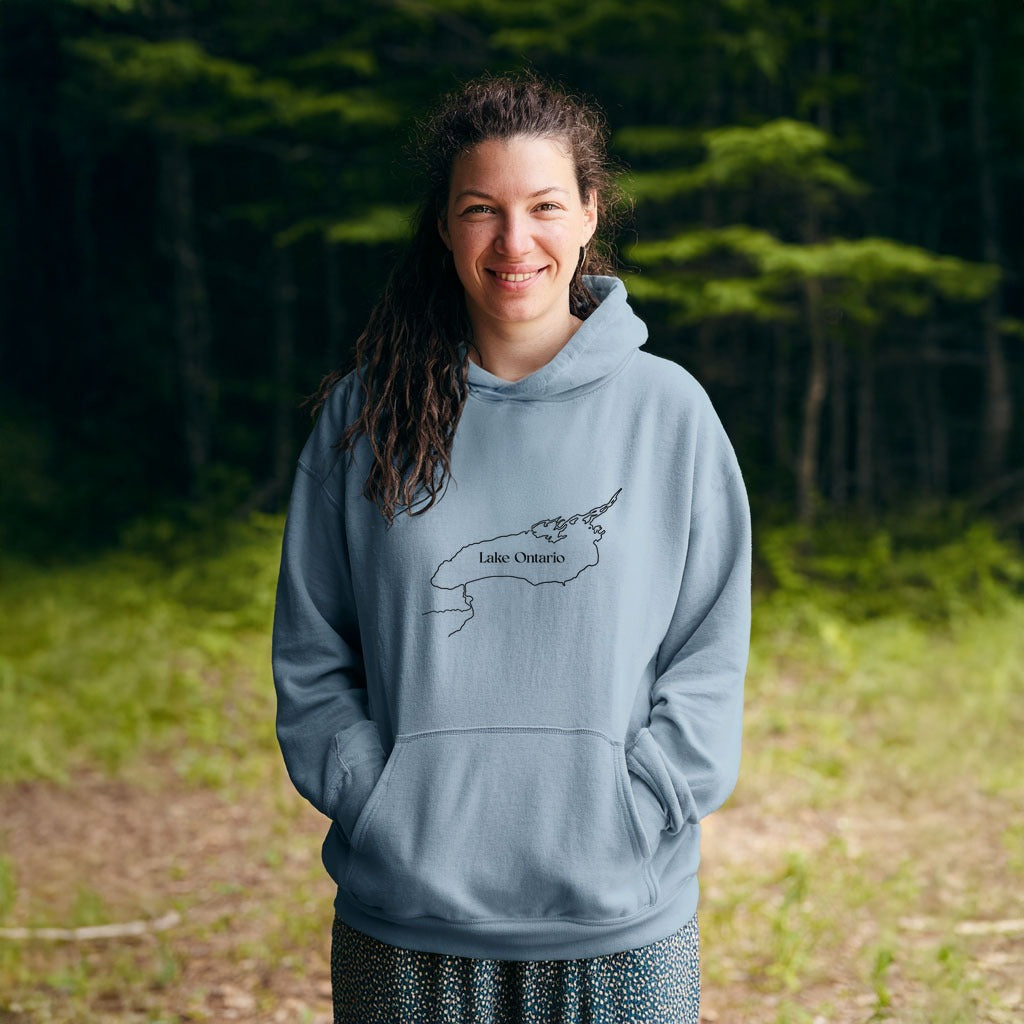 Lake Ontario Line Drawing Hoodie