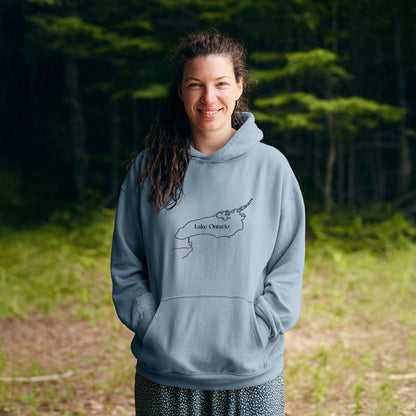 Lake Ontario Line Drawing Hoodie