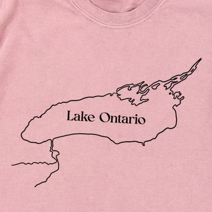 Lake Ontario Line Drawing Premium Long Sleeve
