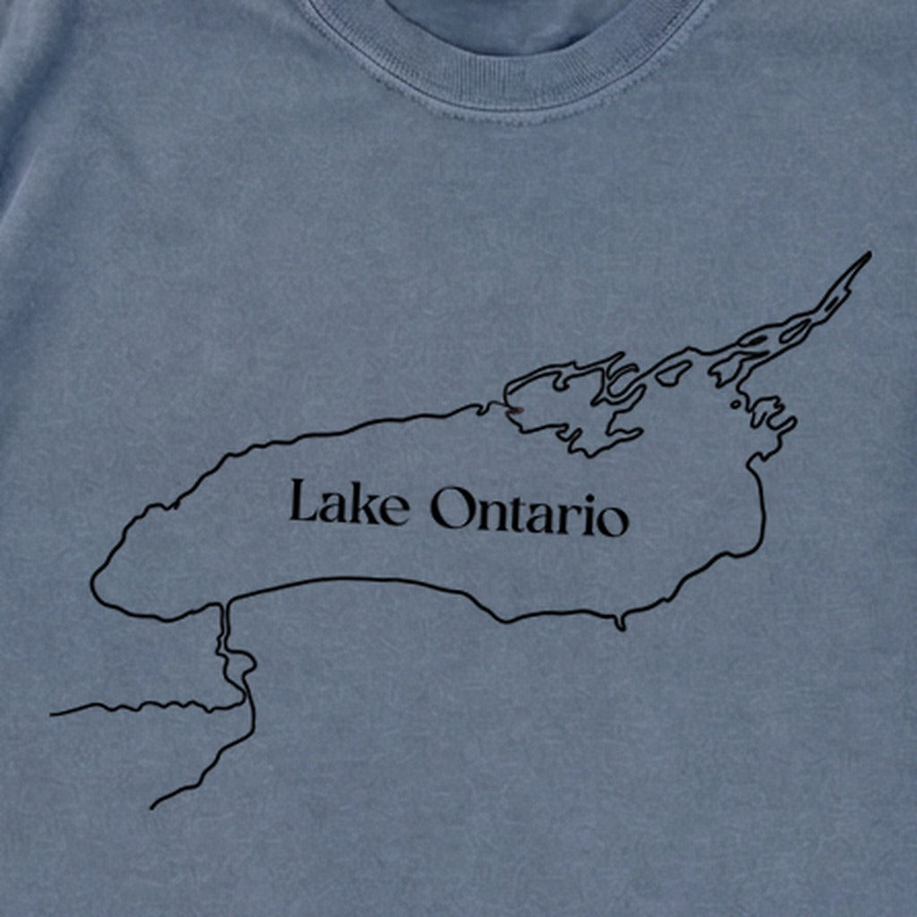 Lake Ontario Line Drawing Premium Long Sleeve