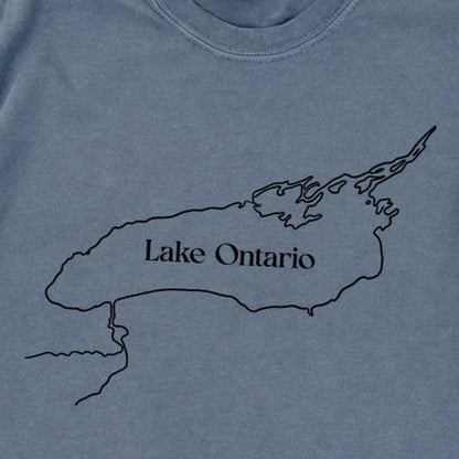 Lake Ontario Line Drawing Premium Long Sleeve