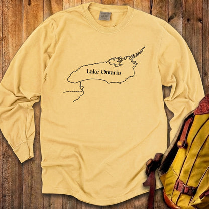 Lake Ontario Line Drawing Premium Long Sleeve
