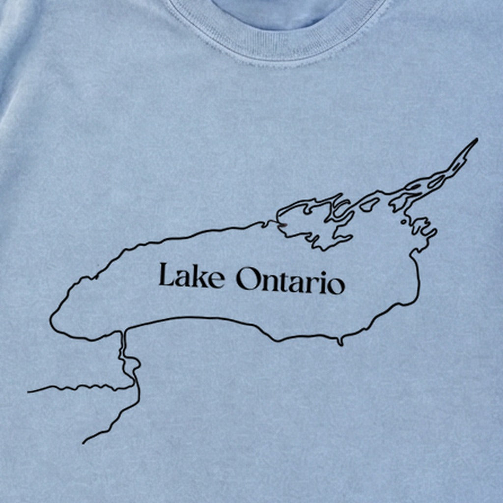 Lake Ontario Line Drawing Premium Long Sleeve